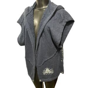 XS Small Move Alternative Womens Hooded Oversize Cardigan Sweatshirt